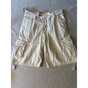 Jordan Craig Cargo Shorts Mens 34 White New Belted Tactical Utility 4100M